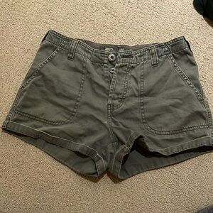 Vintage Green low-mid rise shorts